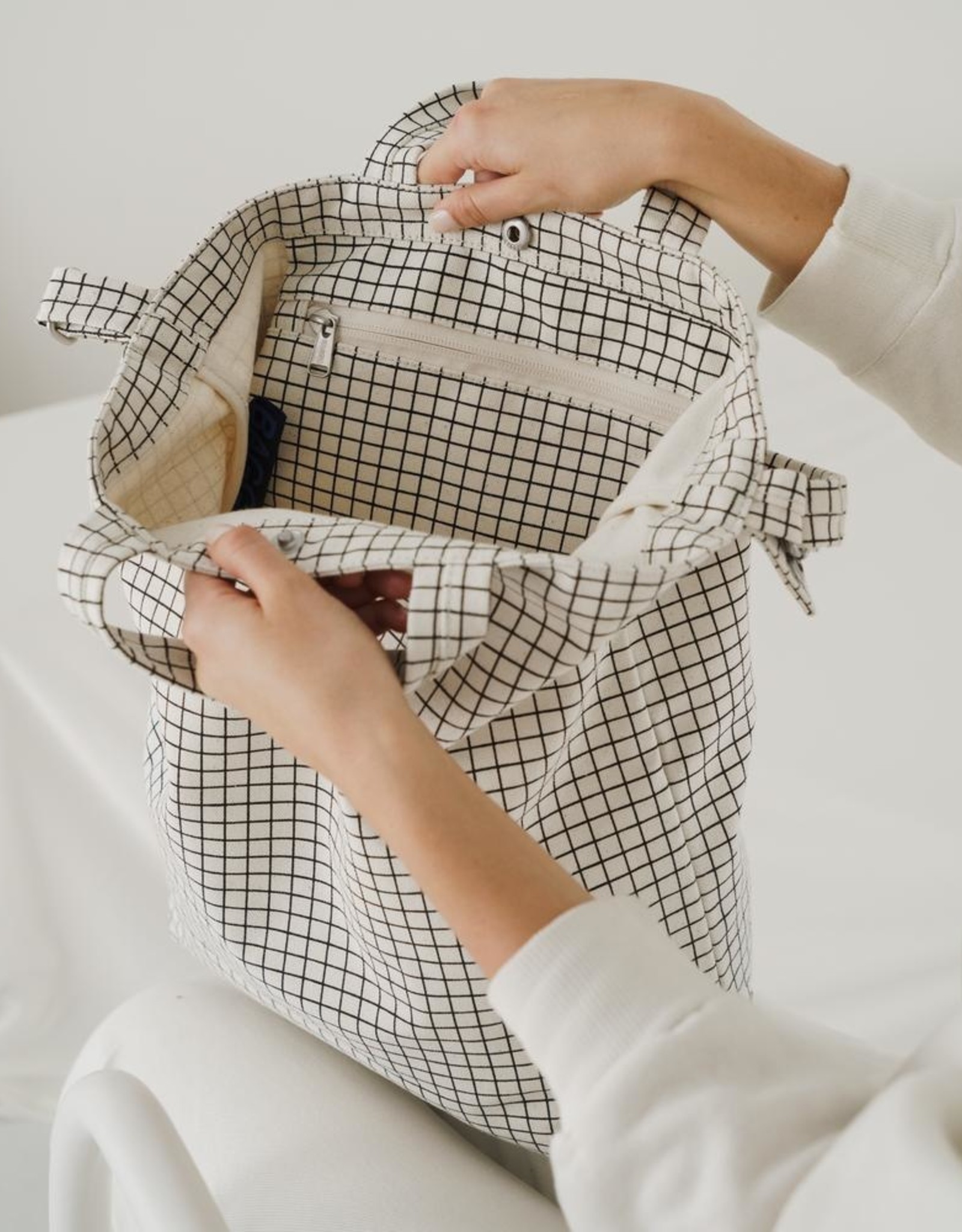 Baggu Duck Bag Natural Grid