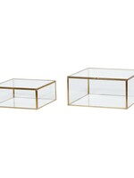 Hübsch Glass box (set of 2)