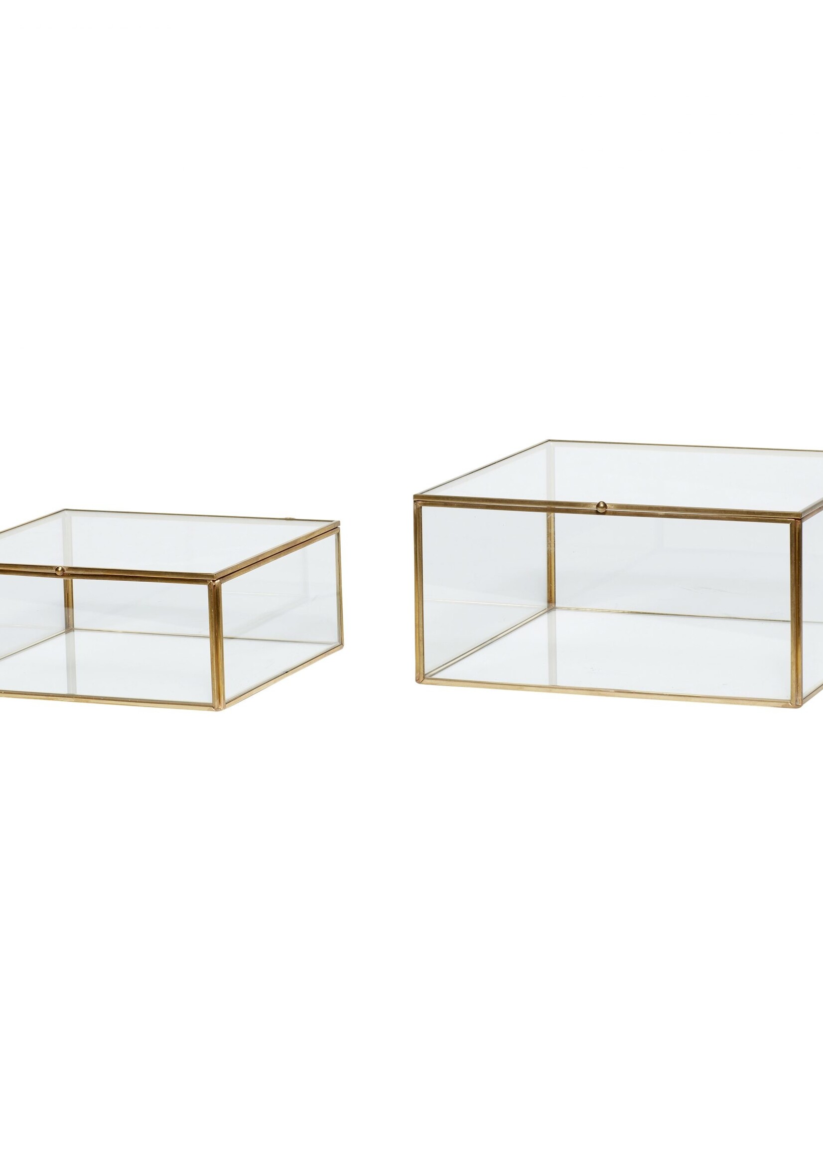 Hübsch Glass box (set of 2)