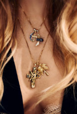 Anna + Nina Anna+Nina square plain necklace short gold