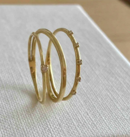 Sansoeurs Sansoeurs Ring Triple Spring Diamond Yellow Gold Sansoeurs Sansoeurs Ring Triple Spring Diamond Yellow Gold