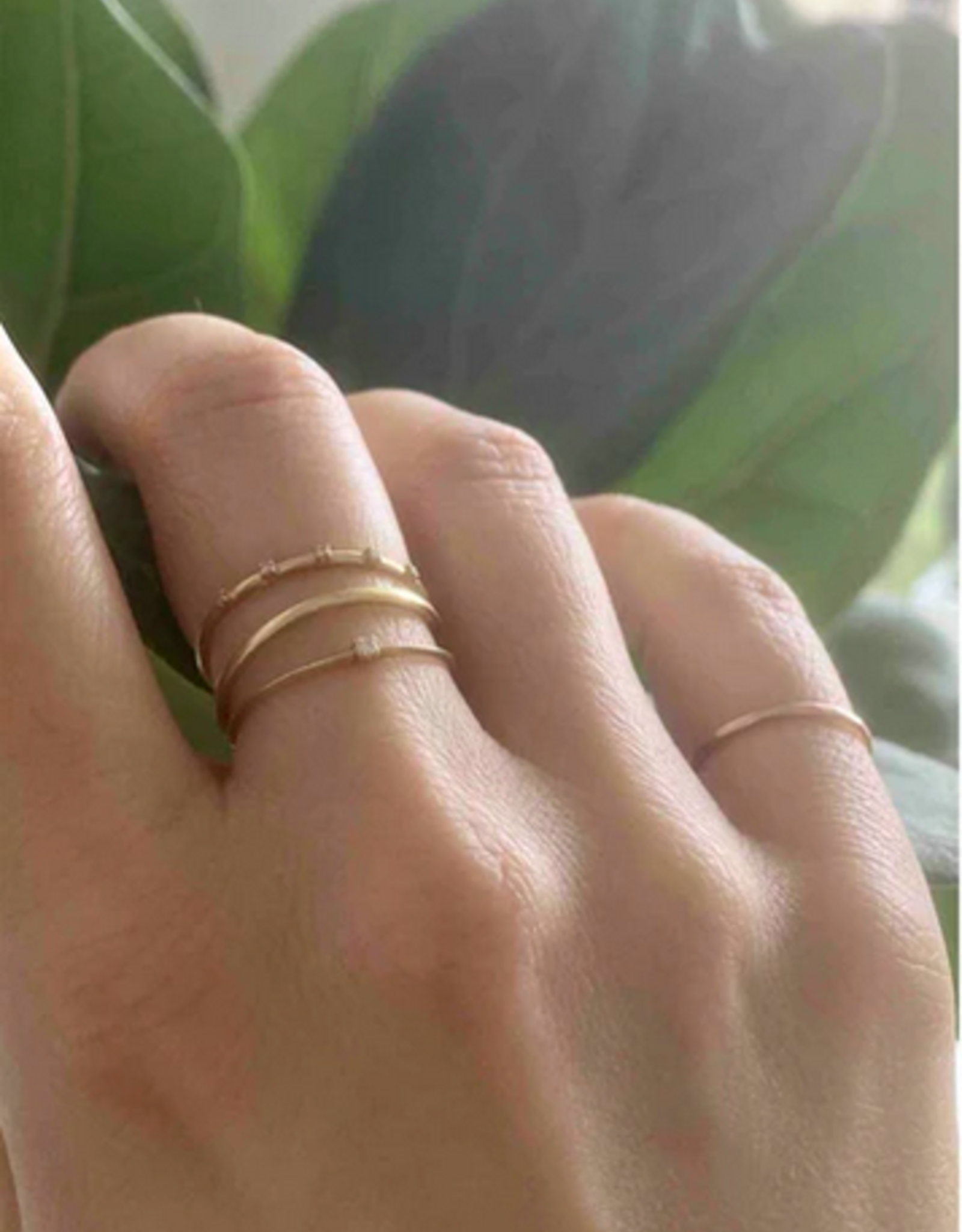 Brick diamonds gold ring - Sansoeurs