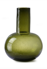 HK Living Green glass vase L