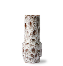 HK Living Ceramic retro vase lava white