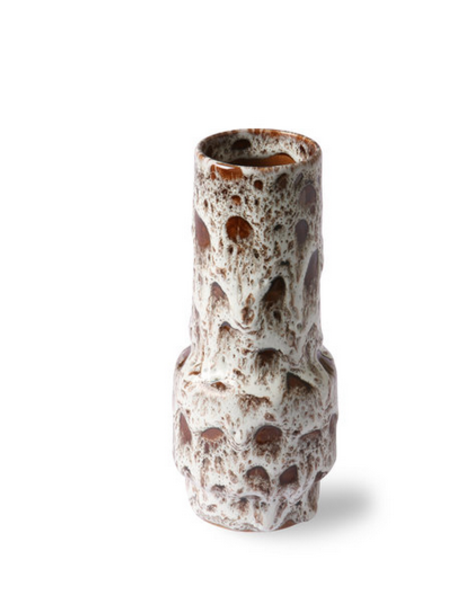 HK Living Ceramic retro vase lava white