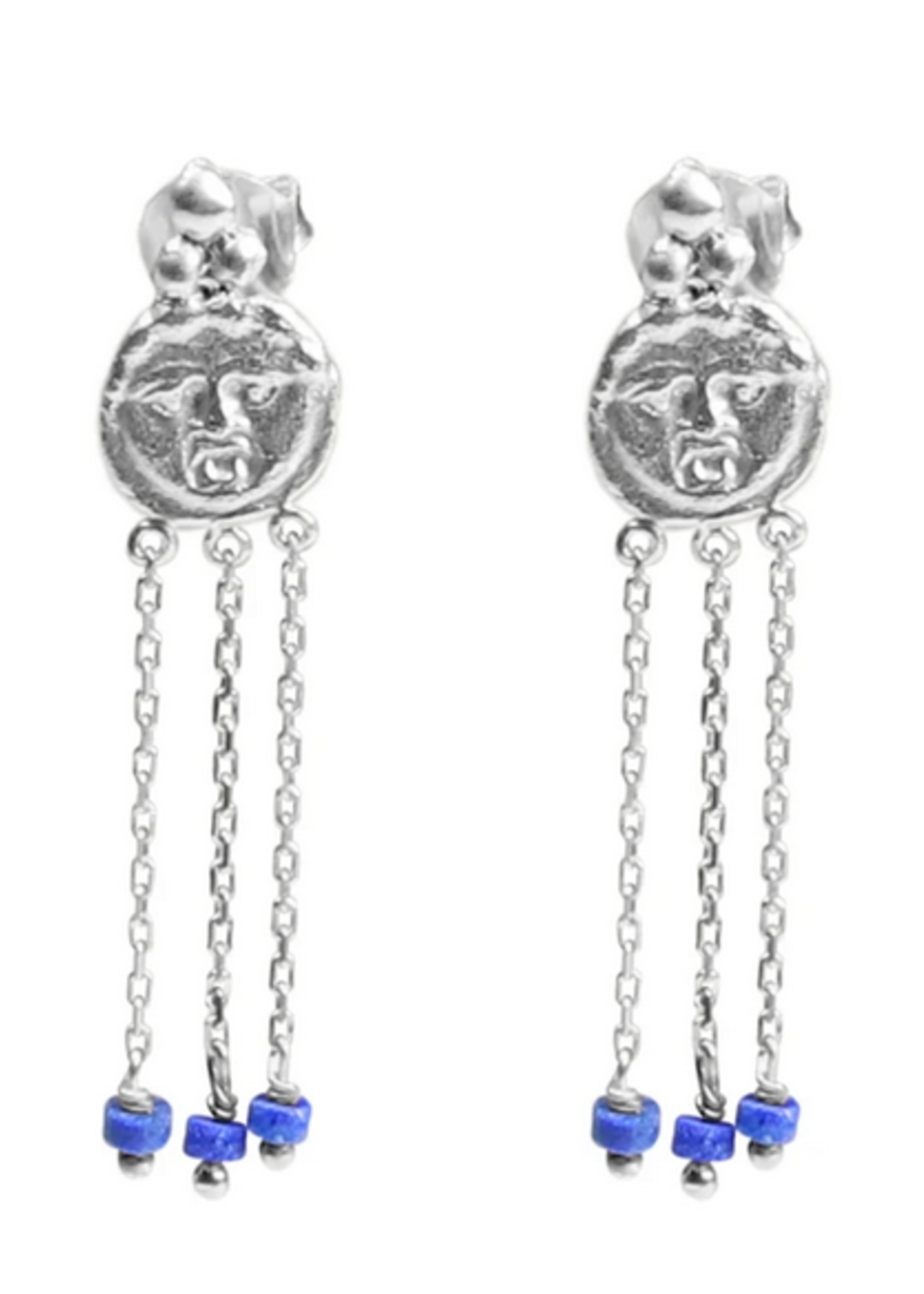 Cleopatra's Bling Charm Earrings silver