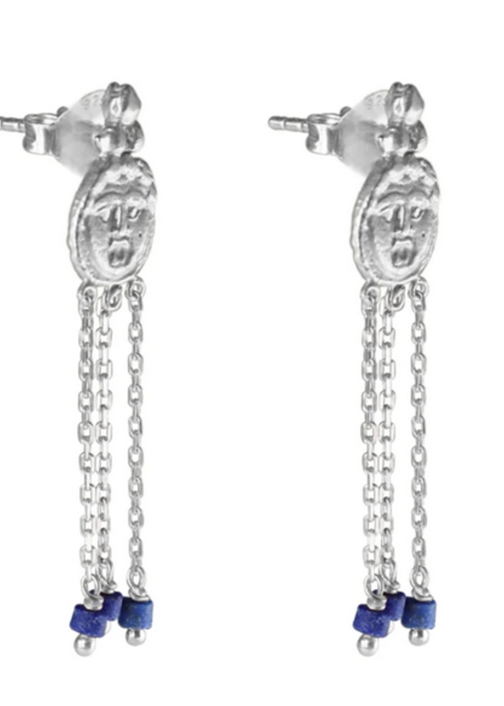 Cleopatra's Bling Charm Earrings silver