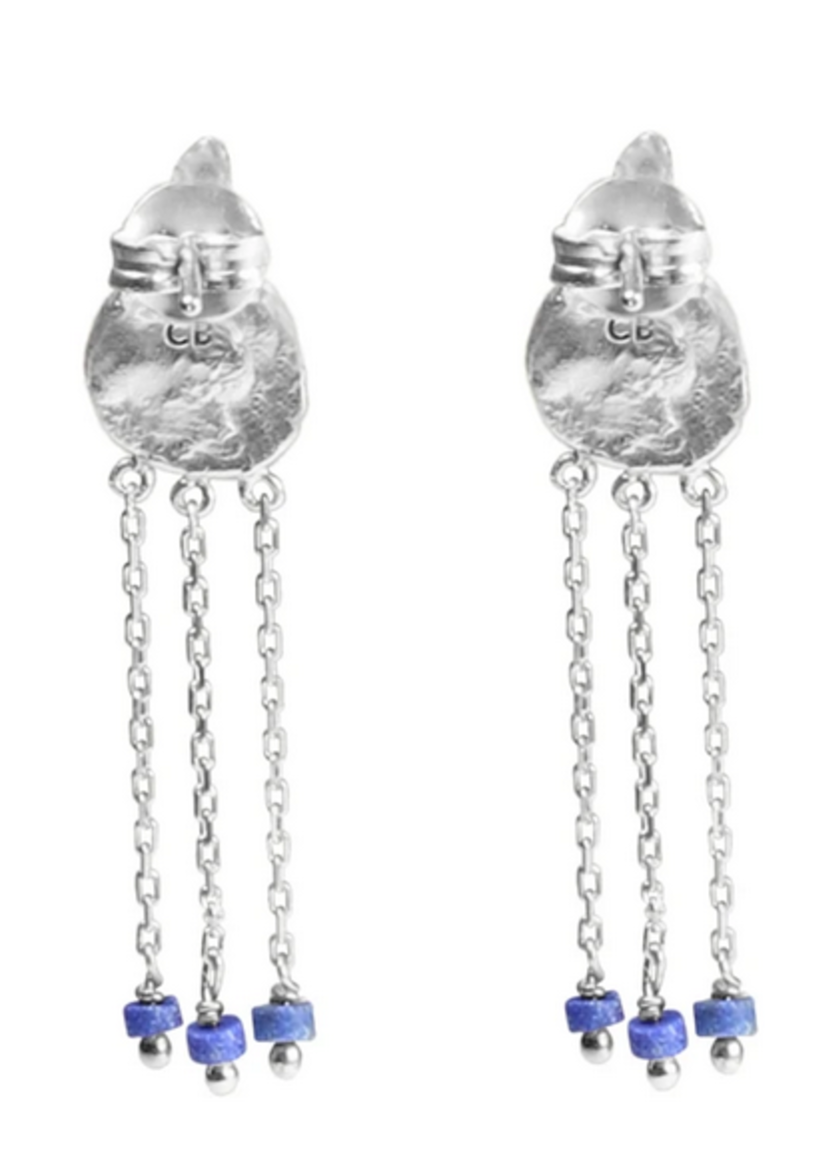 Cleopatra's Bling Charm Earrings silver