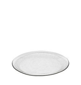 broste copenhagen Plate clear hammered glass