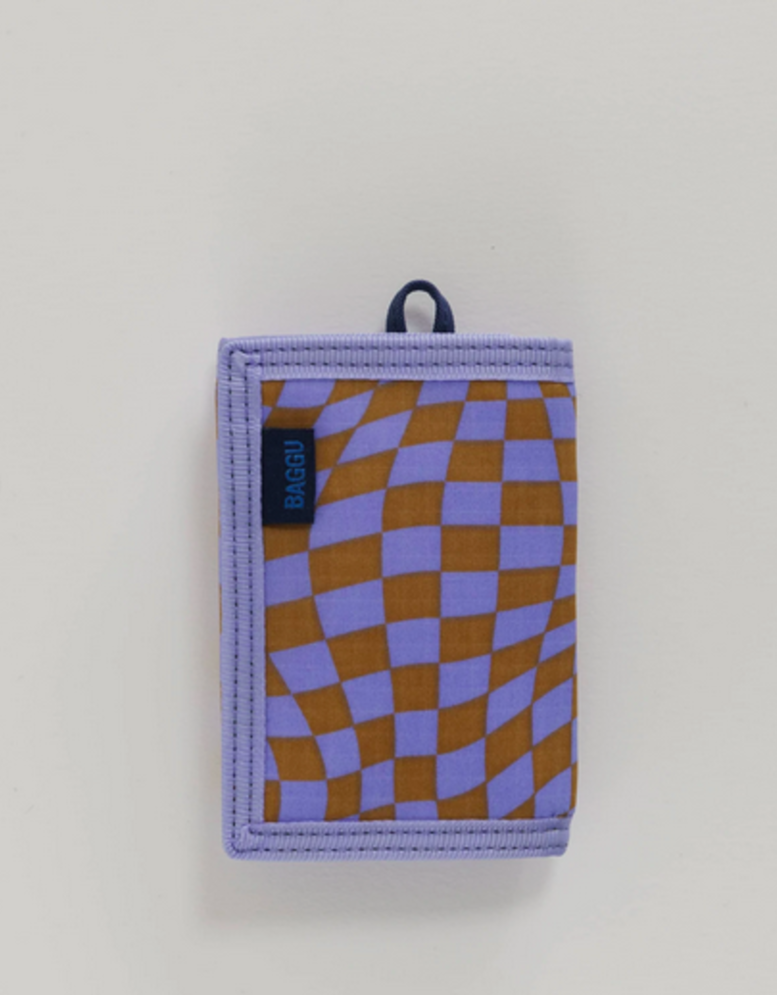 Baggu Nylon wallet lavender trippy checker