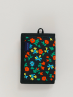 Baggu Nylon wallet black calico floral