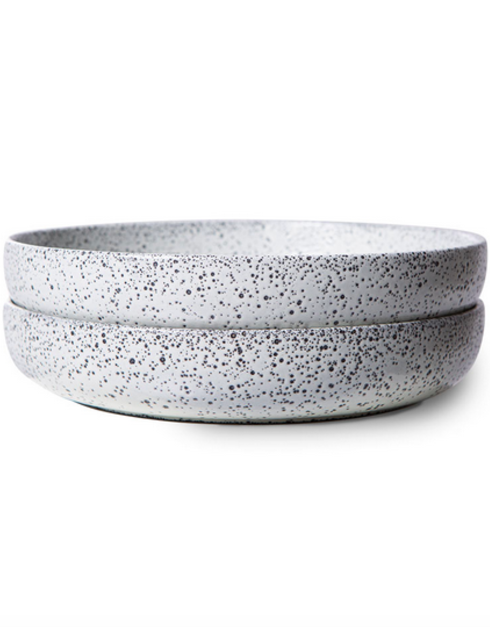 HK Living Gradient ceramics deep plates cream (set of 2)