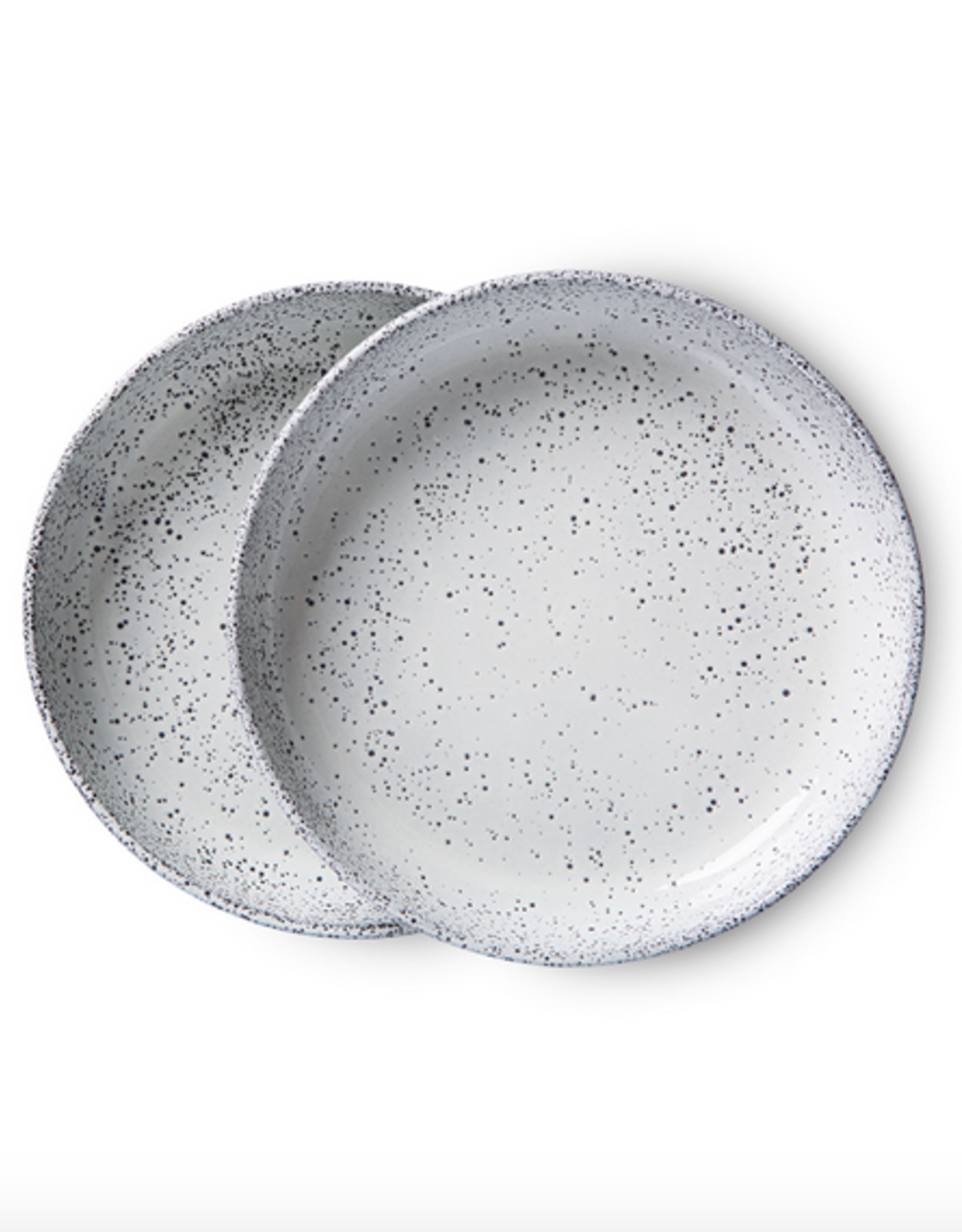 HK Living Gradient ceramics deep plates cream (set of 2)