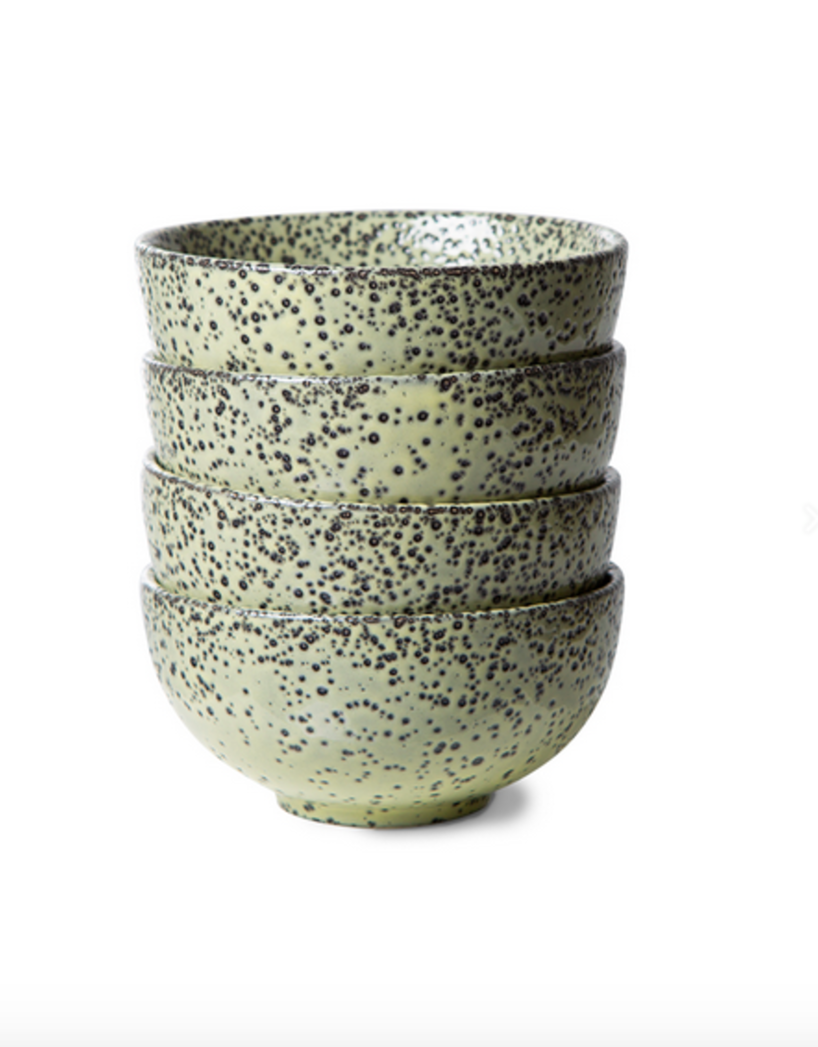 HK Living Gradient ceramics bowl green (set of 4)