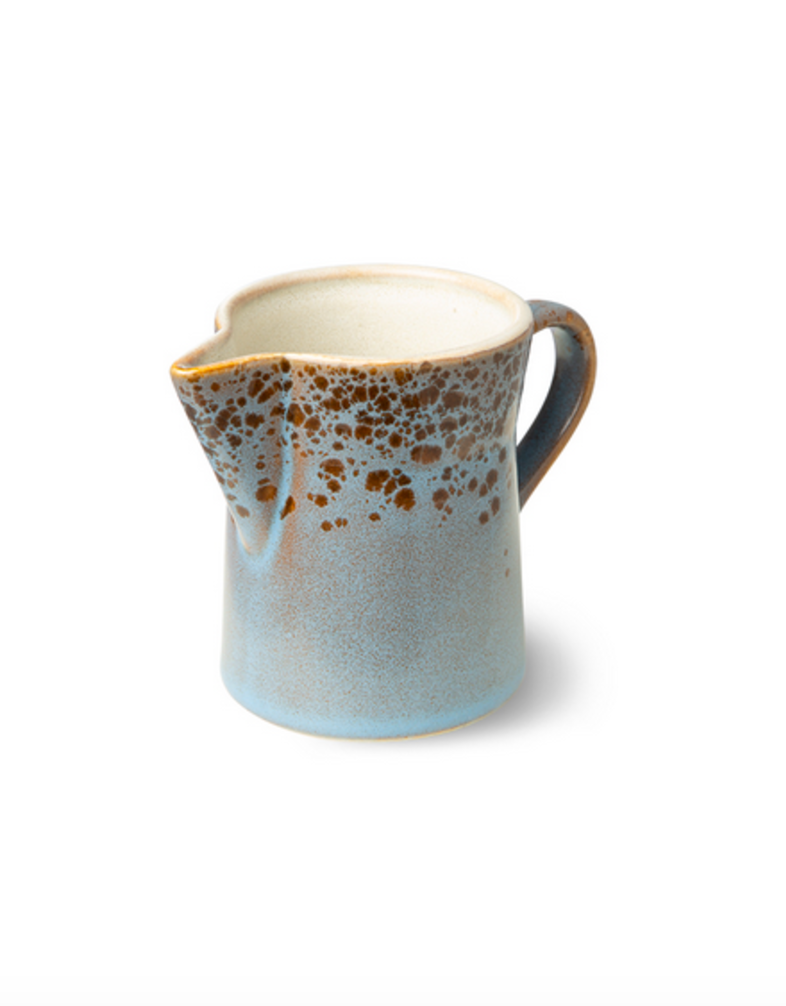 HK Living 70's ceramics: milk jug & sugar pot, berry/peat