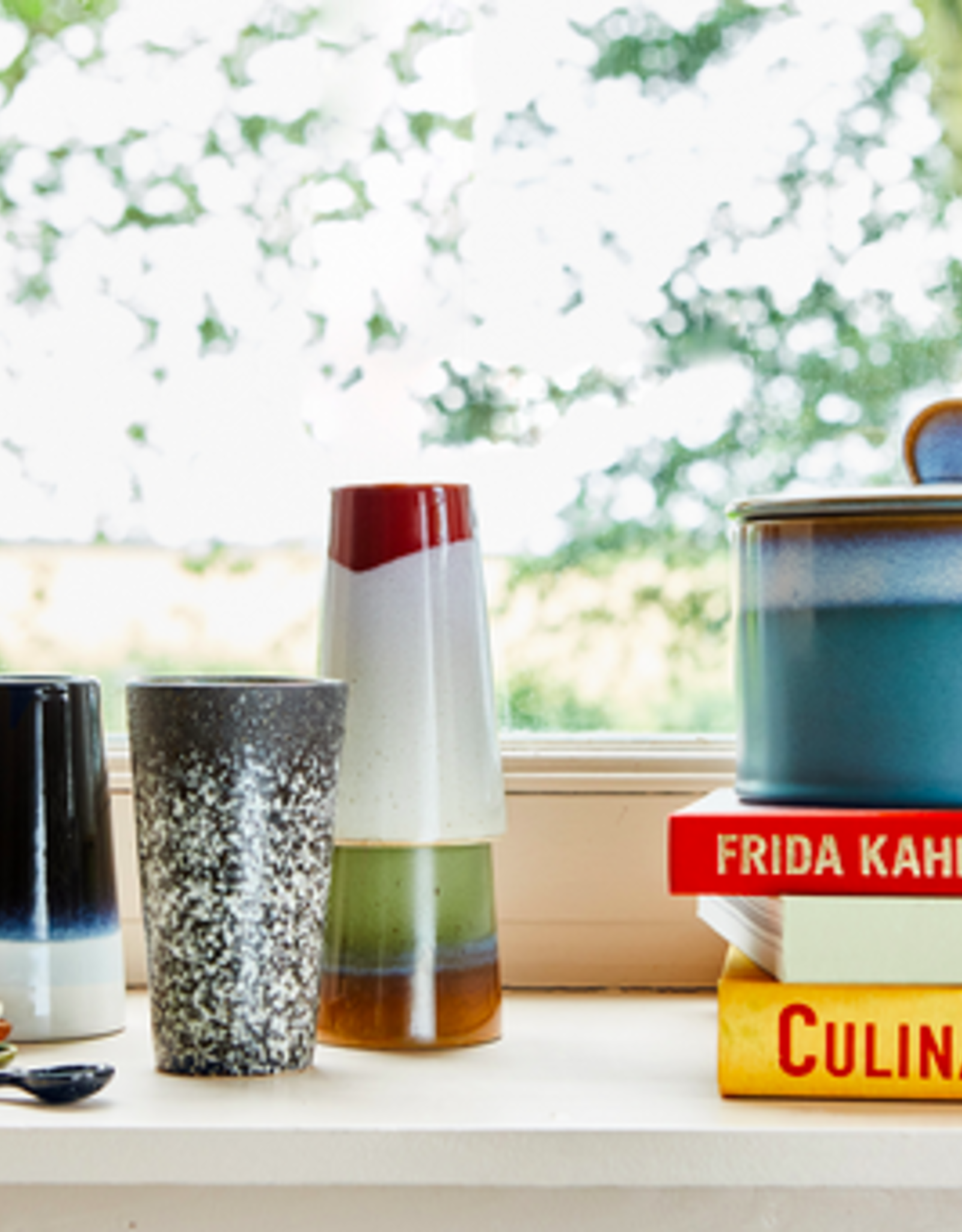 HK Living 70's ceramics cookie jar dusk