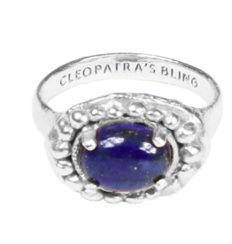 Cleopatra's Bling Cleopatra's bling Zenobia Ring with Lapis Lazuli  Sterling Silver