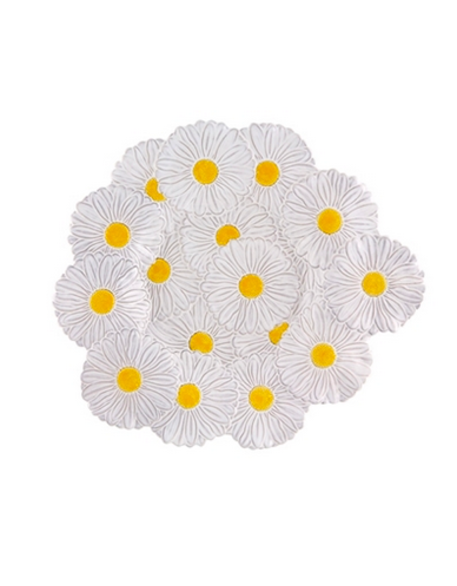 Bordalo centrepiece white yellow maria flor 47cm - Agnes & Maurice