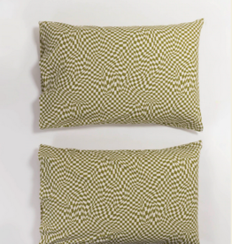 Baggu Pillow case set of 2 moss trippy checker Baggu Pillow case set of 2 moss trippy checker