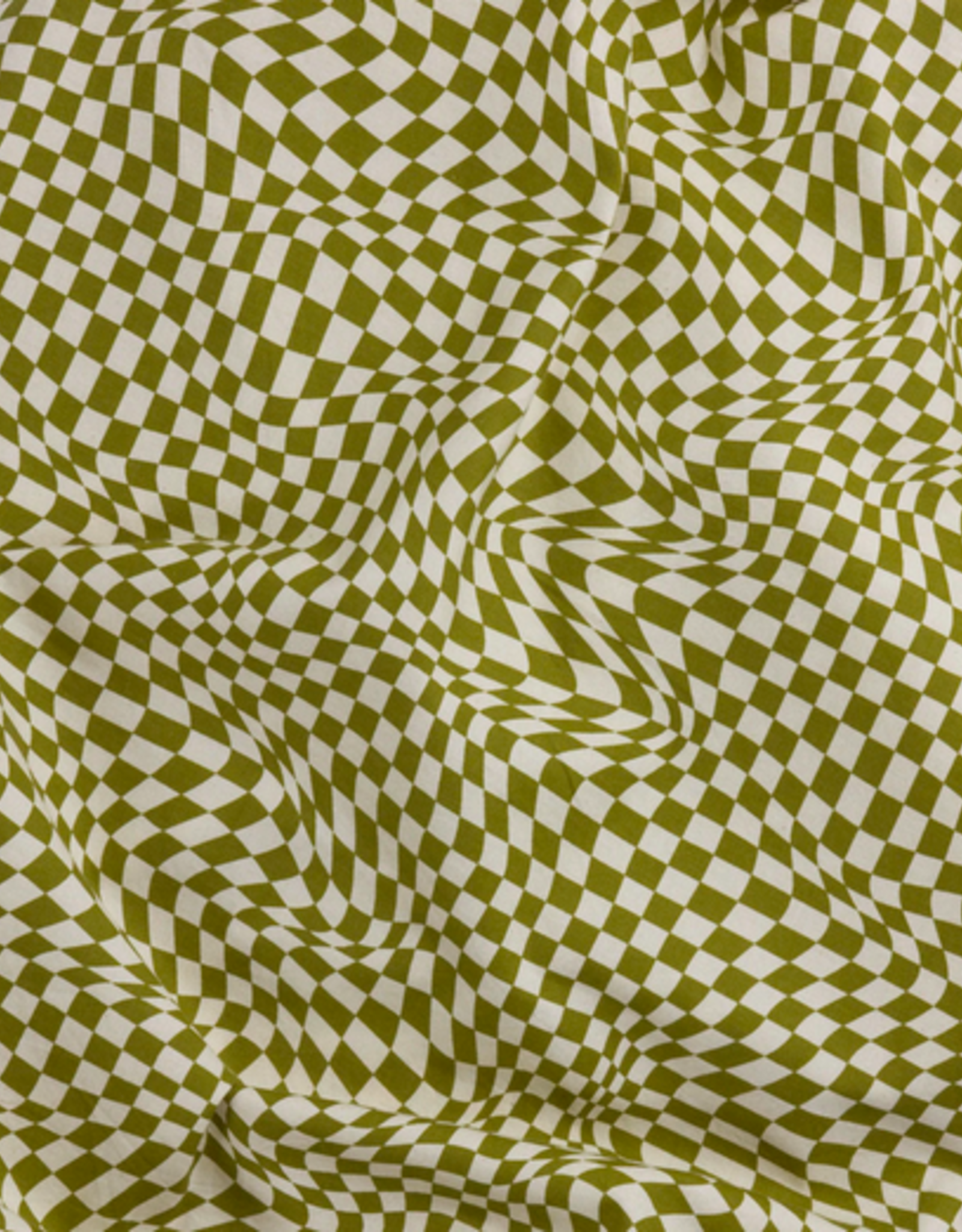 Baggu Pillow case set of 2 moss trippy checker