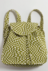 Baggu Drawstring backpack moss trippy checker