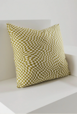 Baggu Throw pillow case moss trippy checker Baggu Throw pillow case moss trippy checker