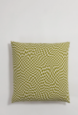 Baggu Throw pillow case moss trippy checker Baggu Throw pillow case moss trippy checker