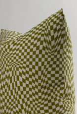 Baggu Throw pillow case moss trippy checker Baggu Throw pillow case moss trippy checker