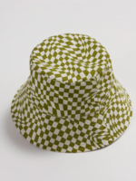 Baggu Bucket hat moss trippy checker