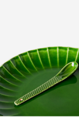 HK Living The emeralds: ceramic spoon textured, green (set of 4)