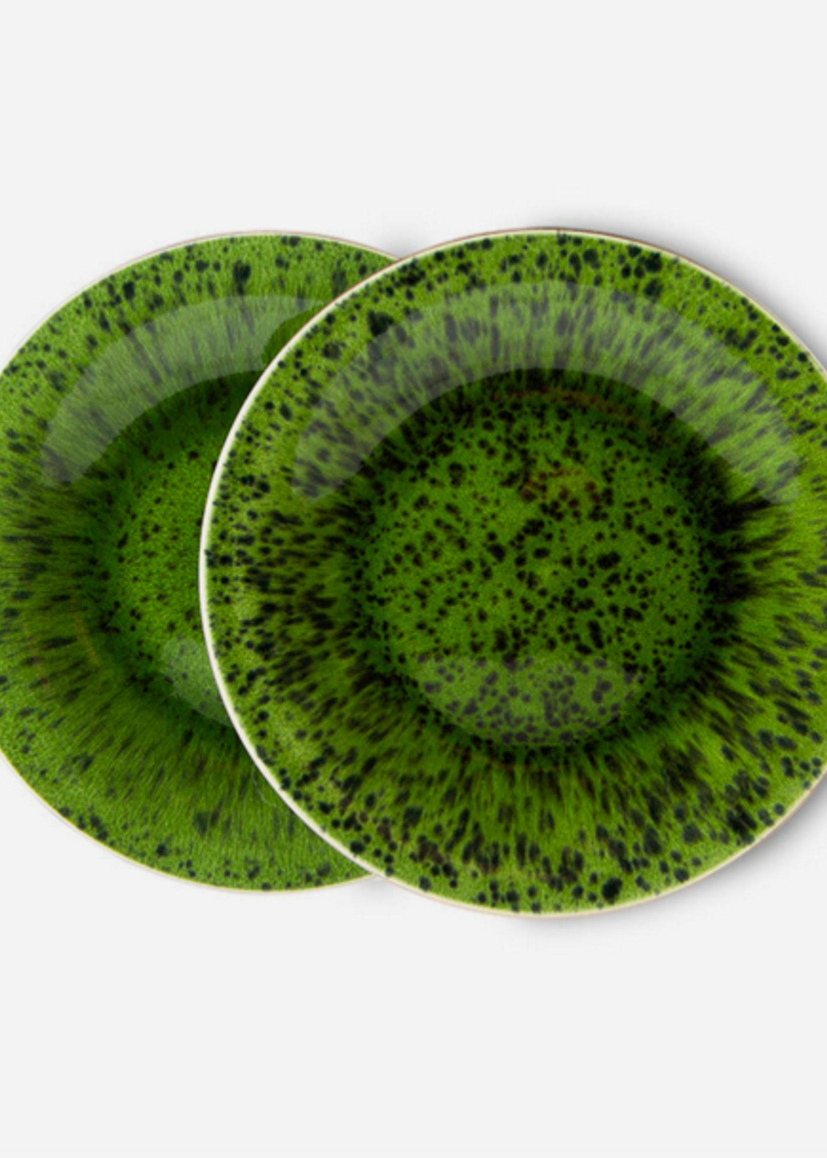 HK Living the emeralds: ceramic side plate spotted, green (set of 2)
