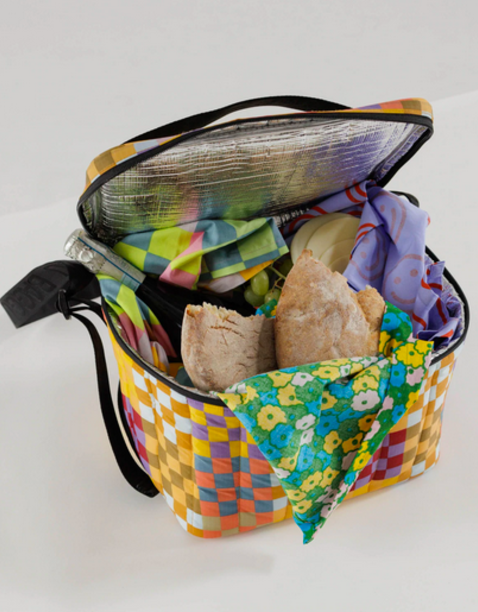 Baggu Puffy Cooler Bag - Check Multi