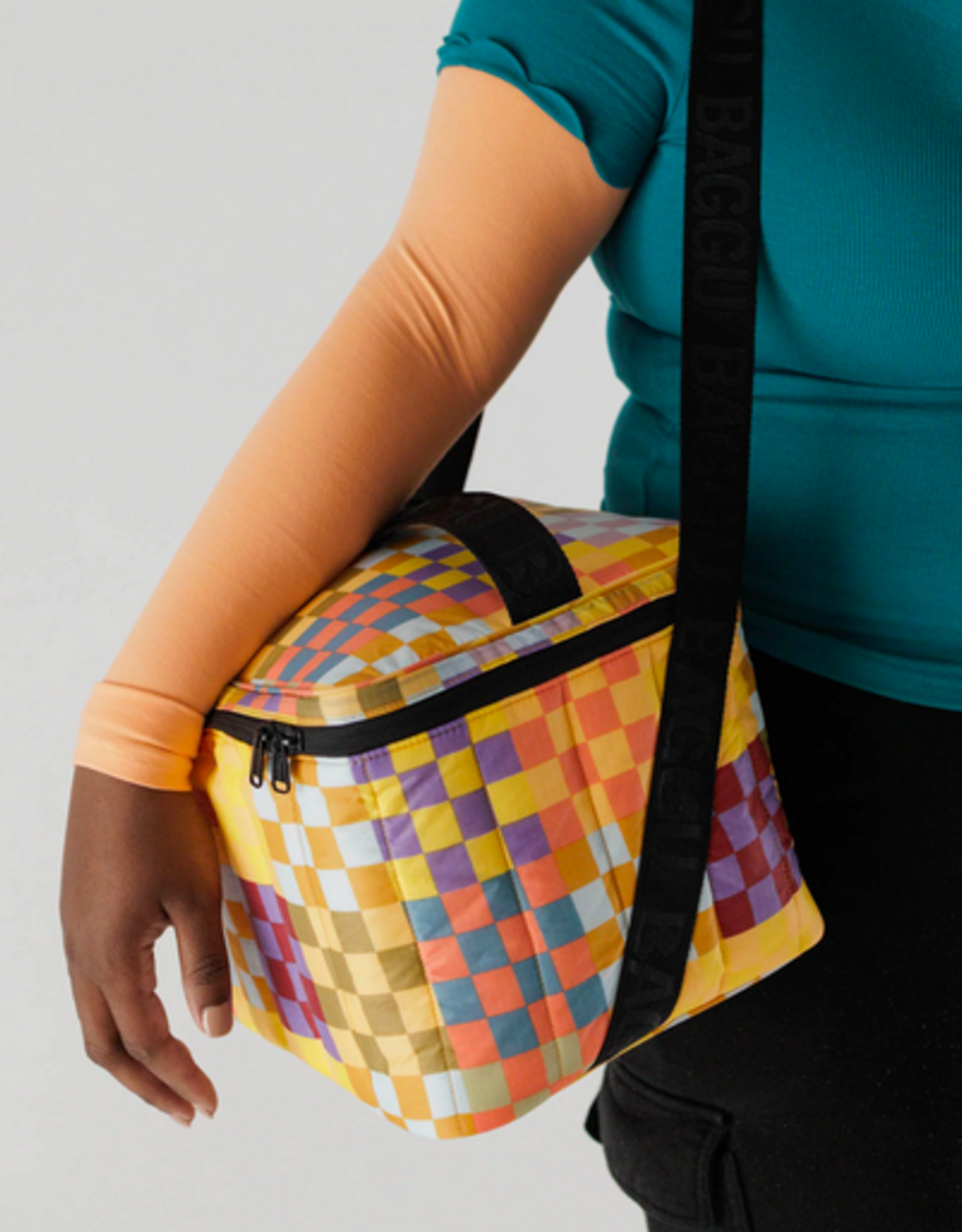 Baggu Puffy Cooler Bag - Check Multi