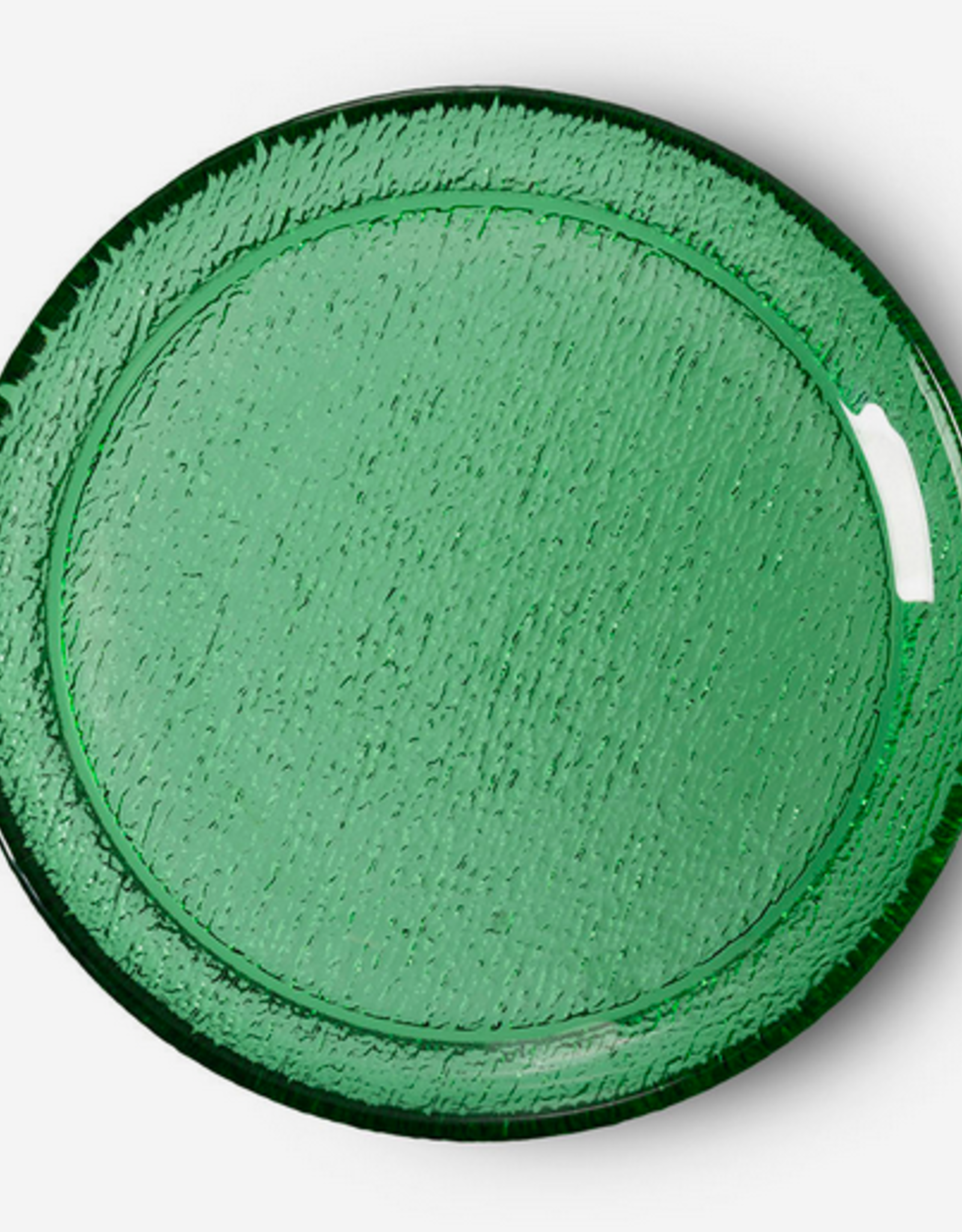 HK Living The emeralds: glass side plate, green