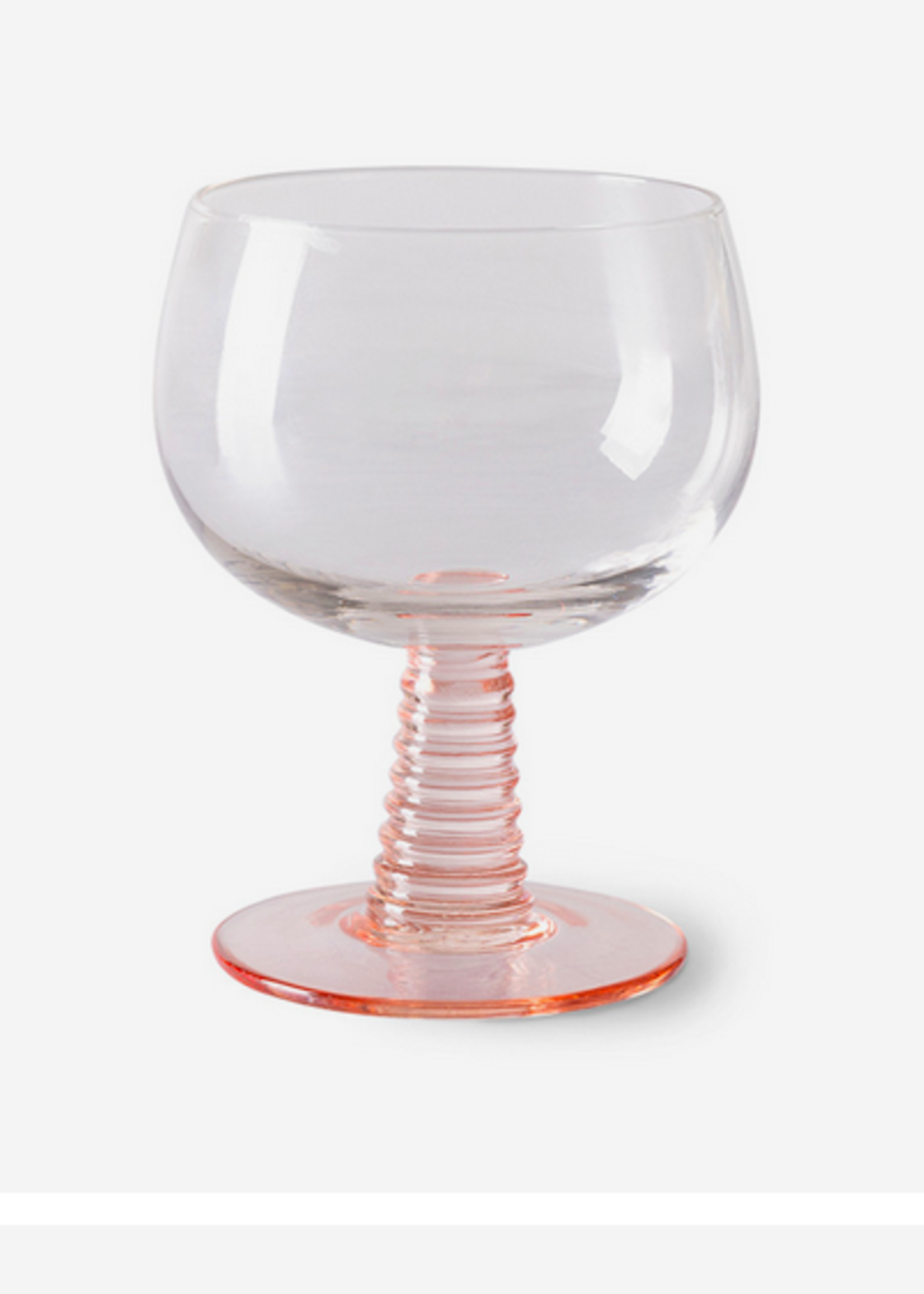 HK Living Swirl wine glass low nude