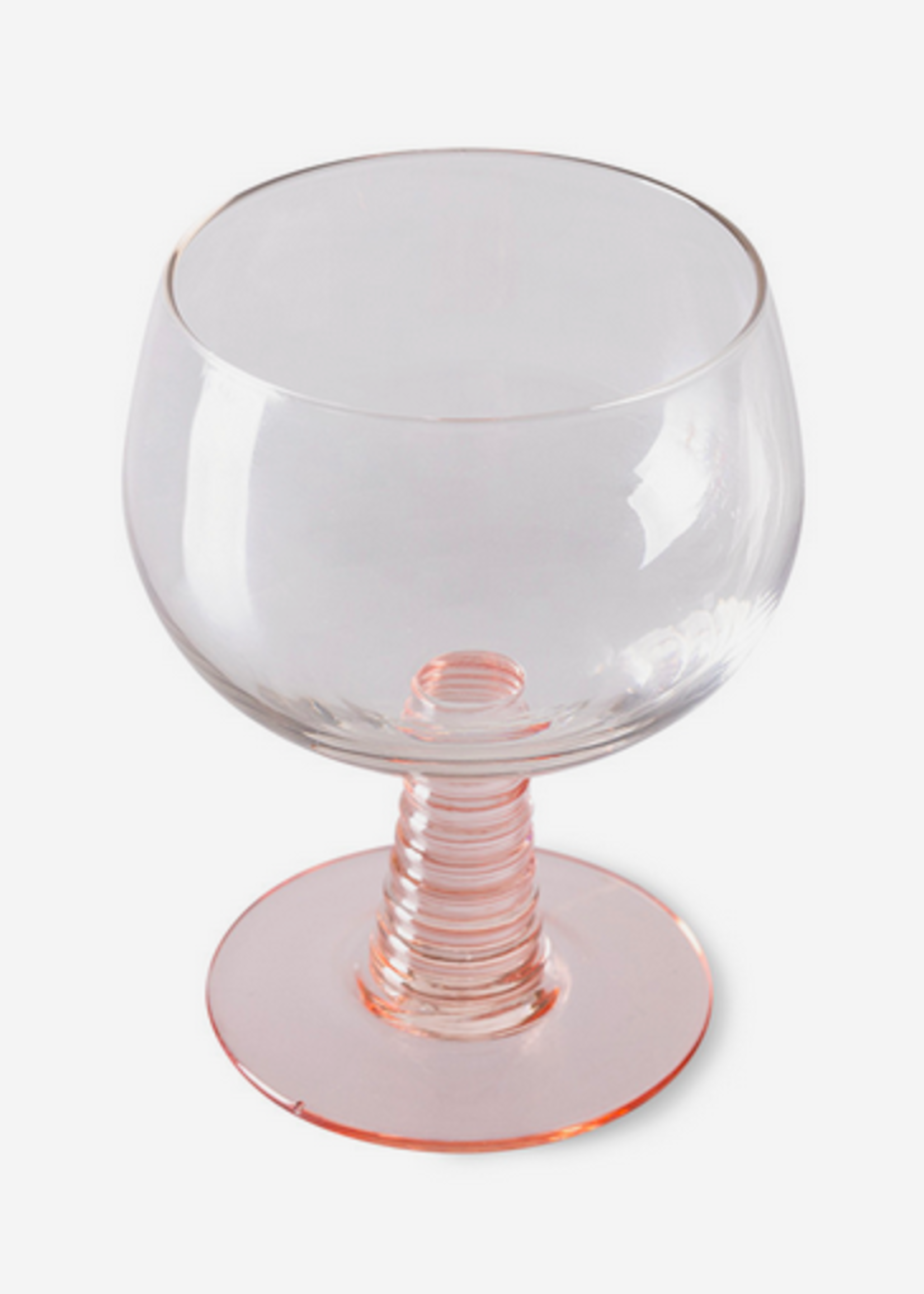 HK Living Swirl wine glass low nude