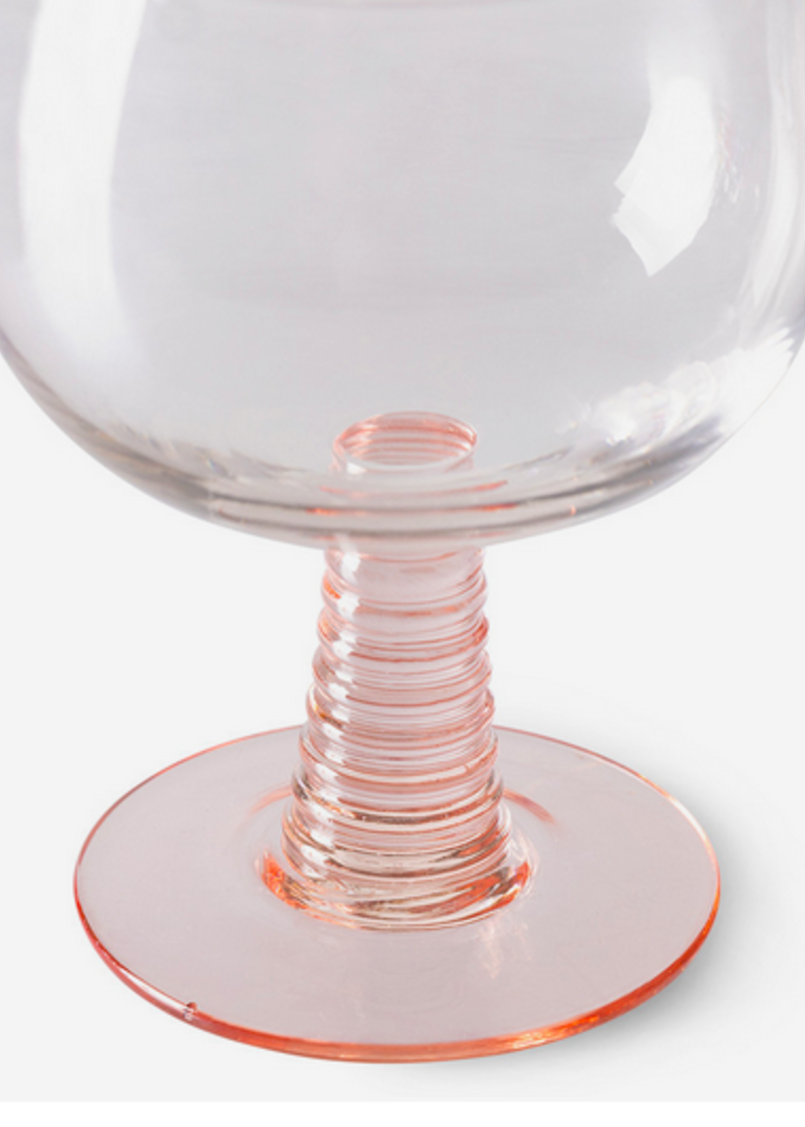 HK Living Swirl wine glass low nude