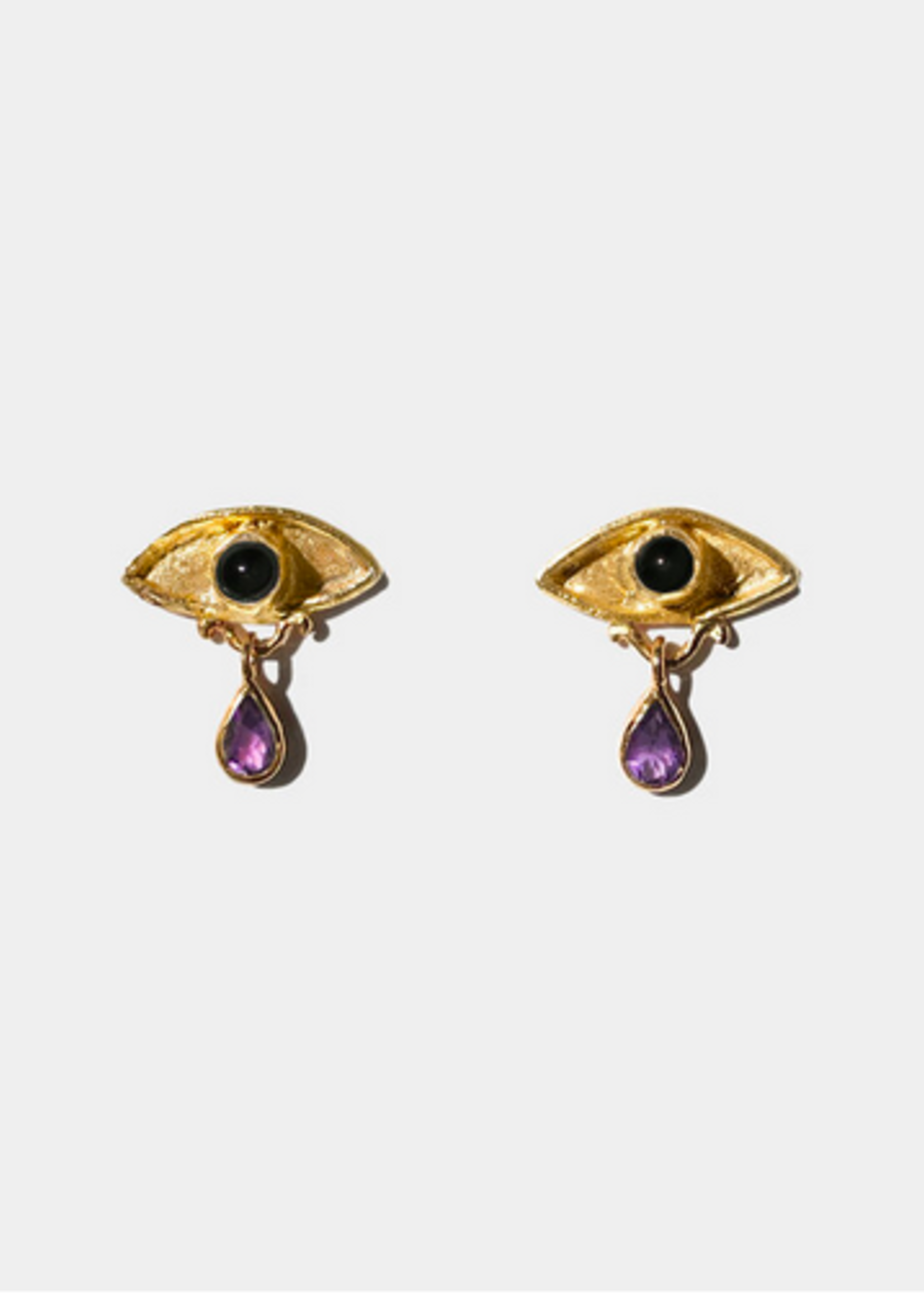 beatriz jardinha Megas Amethyst earrings gold