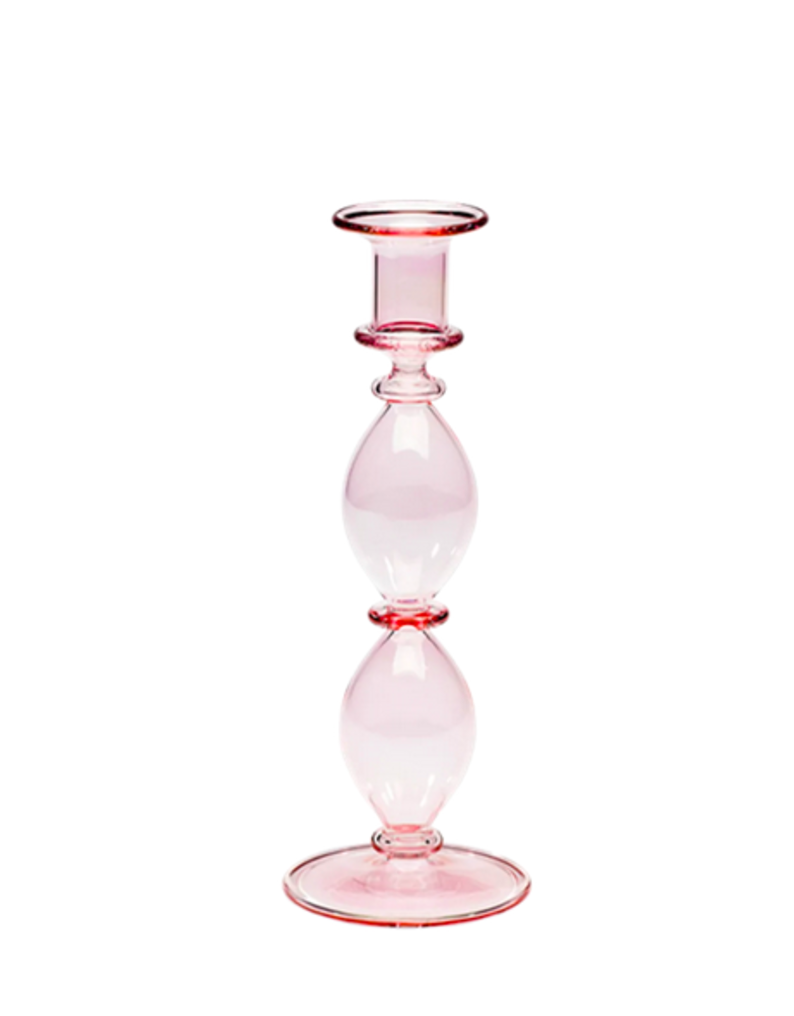 Anna+Nina Olympia Glass Candle Holder pink 23cm Agnes & Maurice