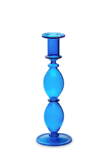 Anna + Nina Harbor Glass Candle Holder blue 23cm