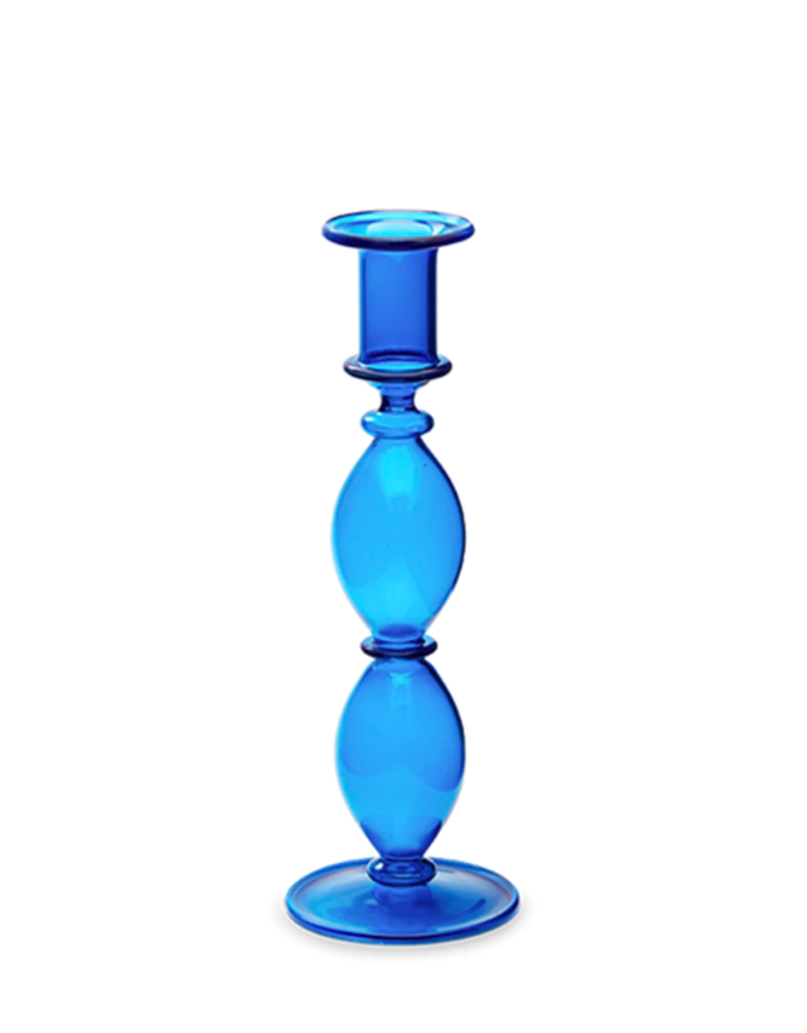 Anna + Nina Harbor Glass Candle Holder blue 23cm