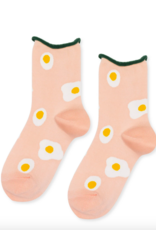 hansel from basel Eggs Two Ways Crew - peach socks