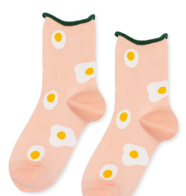 hansel from basel Eggs Two Ways Crew - peach socks