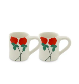 Bernadette Bernadette espresso cup red bouquet ivory Bernadette Bernadette espresso cup red bouquet ivory