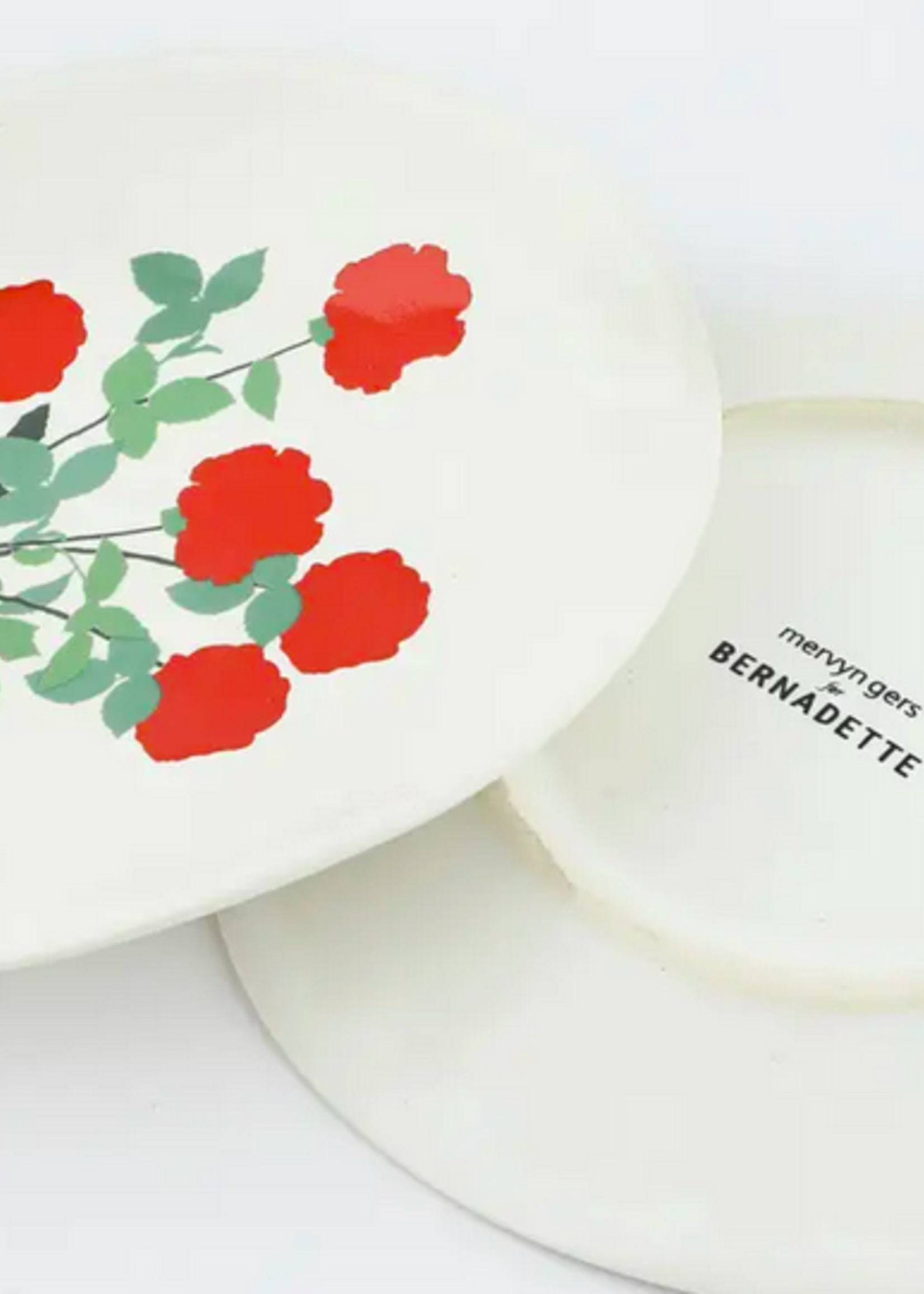 Bernadette OK Bernadette Side plate red bouquet ivory