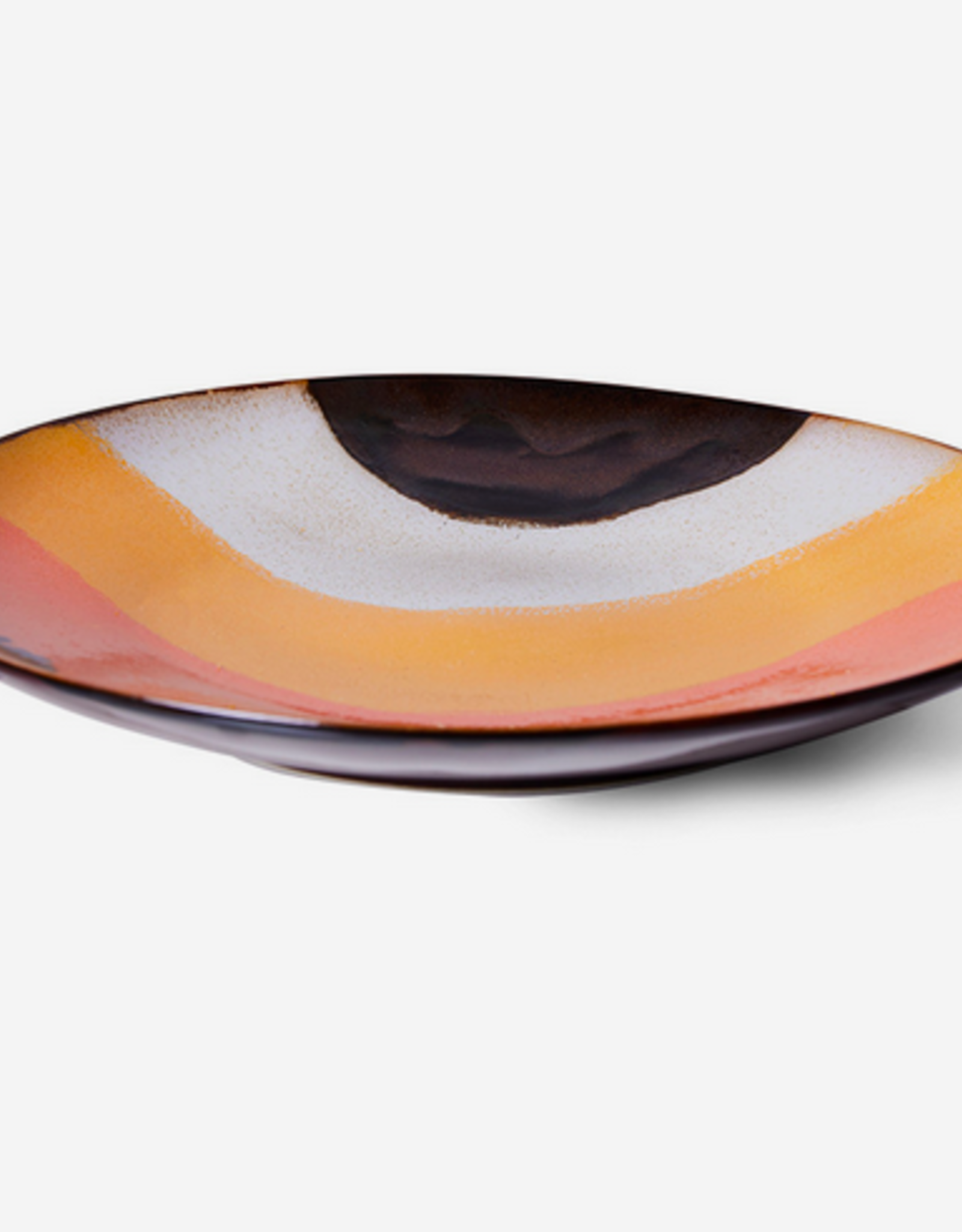 HK Living 70s ceramics: dinner plates retro wave (set of 2)