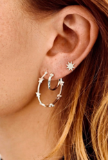 Anna + Nina Dazzling Ring Earrings Silver Anna + Nina Dazzling Ring Earrings Silver