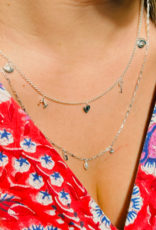 Anna + Nina Chandelier Necklace Silver