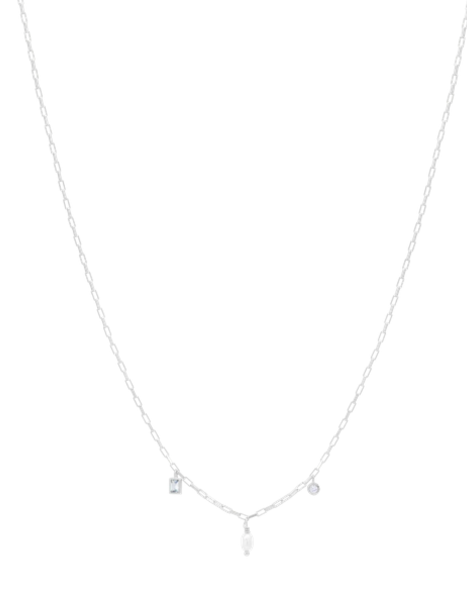Anna + Nina Chandelier Necklace Silver