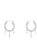 Anna + Nina Chandelier Small Hoop Earrings Silver